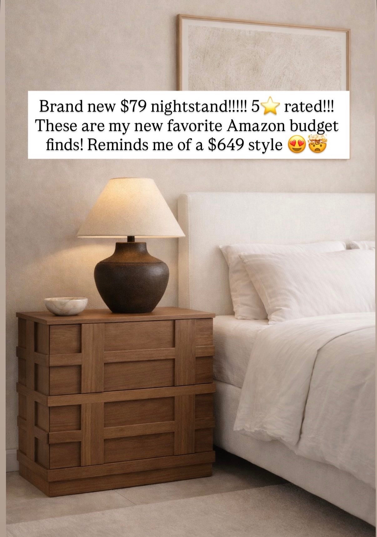 My favorite new Amazon nightstands!!!!!

High end inspired, Amazon home, Amazon finds 

#LTKHome #LTKSaleAlert