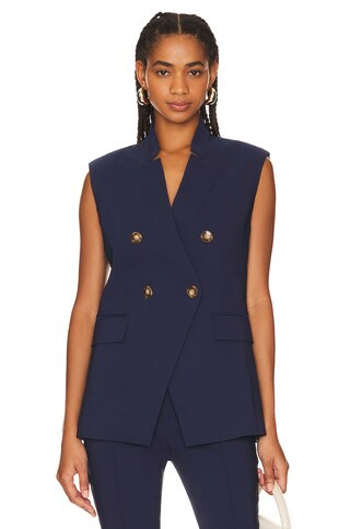 Veronica Beard Amika Vest in Marine from Revolve.com | Revolve Clothing (Global)