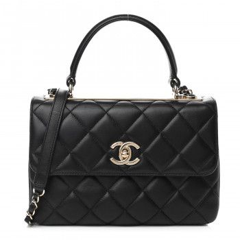 CHANEL

Lambskin Quilted Small Trendy CC Dual Handle Flap Bag Black | Fashionphile