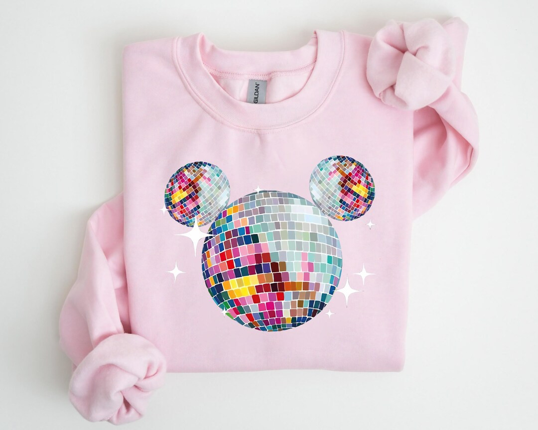 Disney Sweatshirt, Disco Mickey Ears Sweater, Women Disneyland Sweatshirt & Hoodie, Mickey Disney... | Etsy (US)