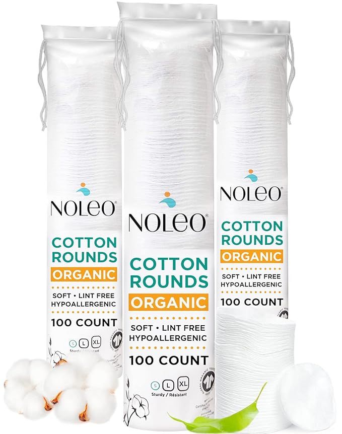 Organic Cotton Rounds Compatible with Makeup Products, Eye Makeup Remover Pads and Baby Wipes, Sm... | Amazon (US)