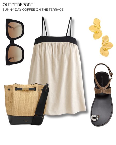 Linen mini dress handbag sandals sunglasses summer outfit 

#LTKbag #LTKstyletip #LTKshoes