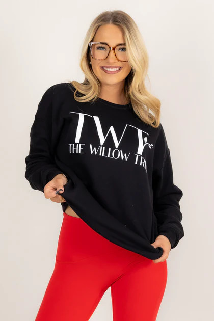 DOORBUSTER 2025 Black Willow Tree Long Sleeve Sweatshirt | The Willow Tree