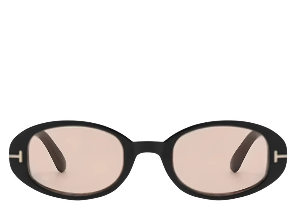 New York Oval Black & Peach Sunglasses | Jewel Boutique