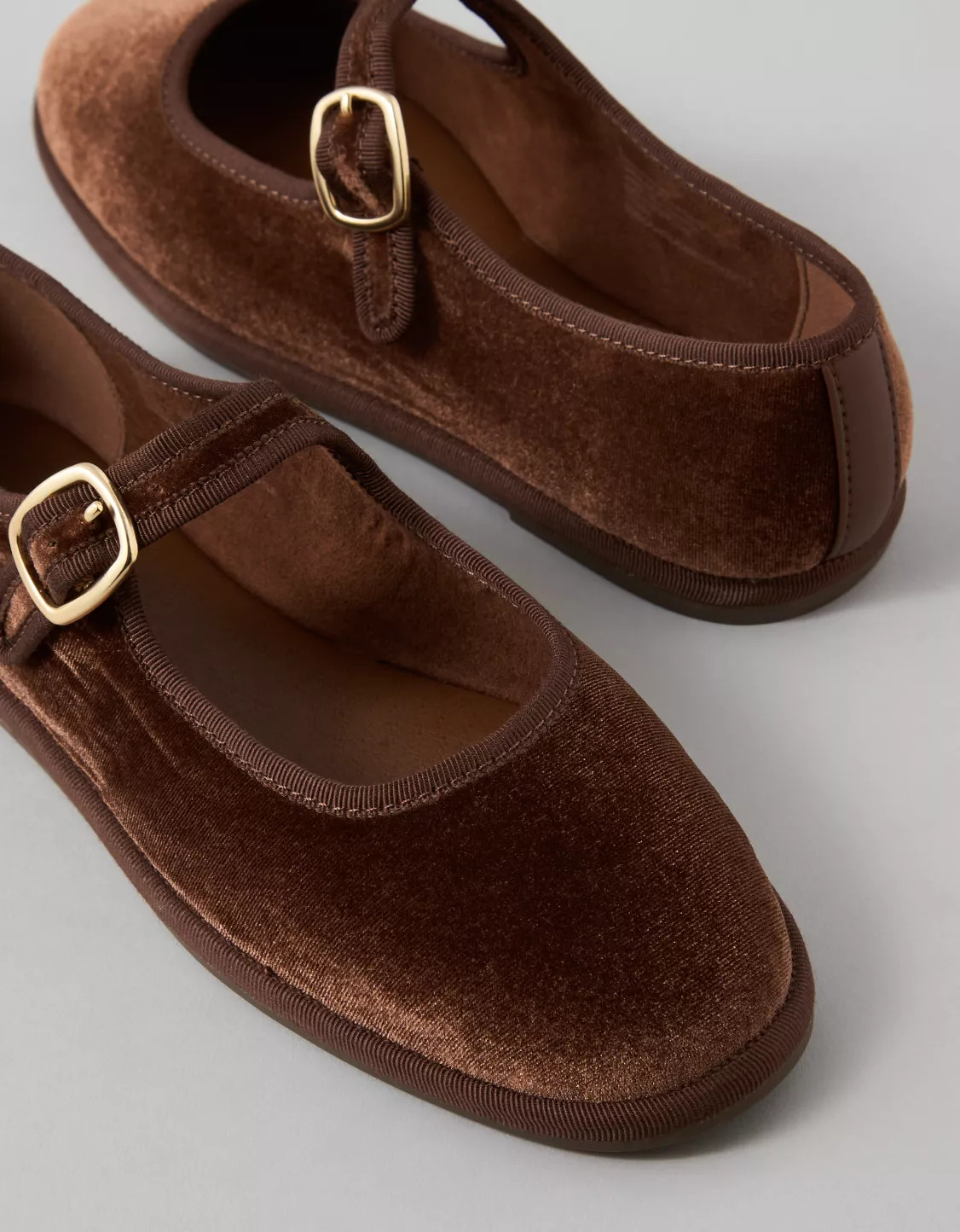 AE Velvet Mary Jane Flat | American Eagle Outfitters (US & CA)