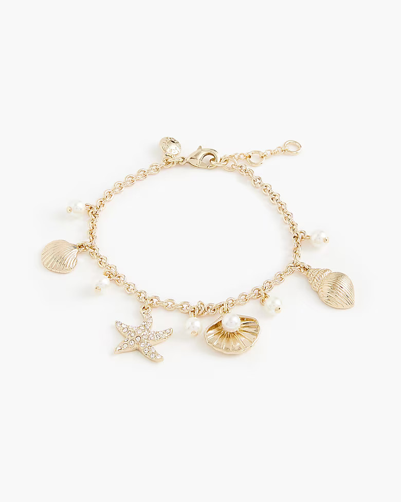 Seashell and starfish charm bracelet | J.Crew Factory