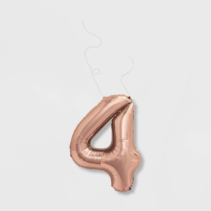 "4" Foil Balloon Rose Gold - Spritz™ | Target