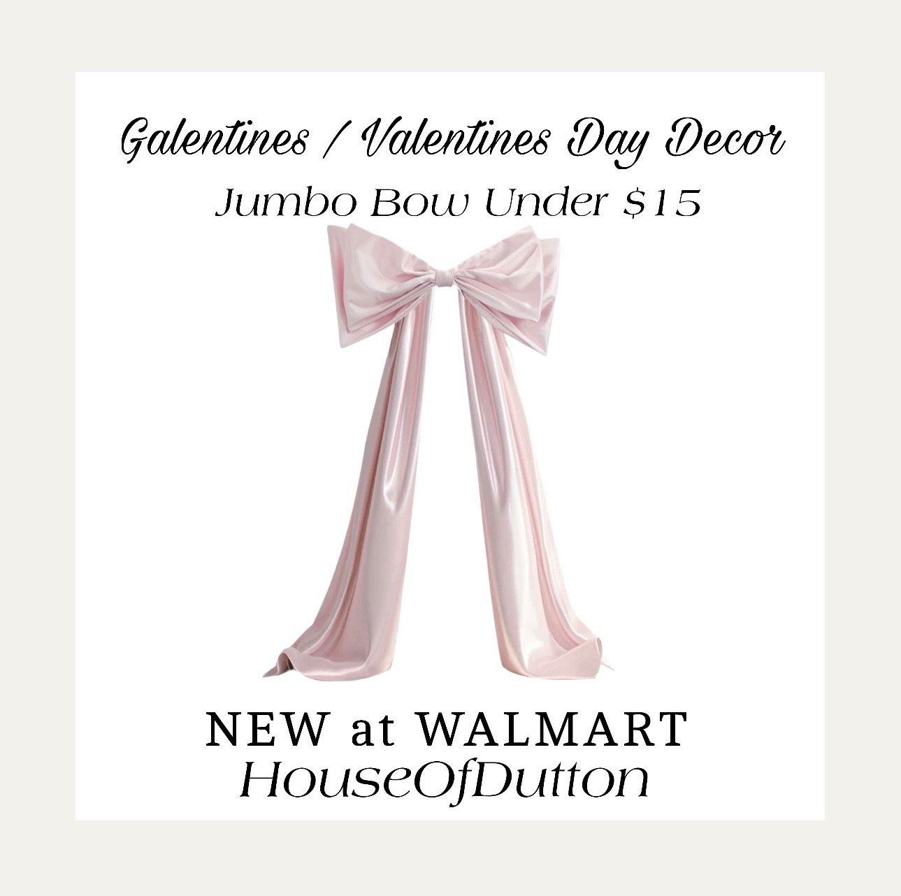 Soft, romantic, and oversized in the best way. 🤍
This jumbo blush bow is such an easy way to add Valentine’s or Galentine’s charm without feeling overdone. I love it styled on doors, stair rails, mirrors, or even layered into spring decor after February.
Under $15 and now at Walmart
#valentinesdecor
#galentinesdecor
#valentinesbow
#jumbo bow
#pinkhomedecor
#romantichomedecor
#seasonaldecor
#springtransitiondecor
#walmartfinds
#ltkhome


#LTKFindsUnder50 #LTKHome #LTKSeasonal