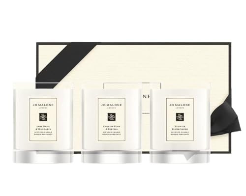 Jo Malone London Travel Candle Trio - Lime Basil & Mandarin - English Pear & Freesia - Peony & Blush Suede - New in Box | Amazon (US)