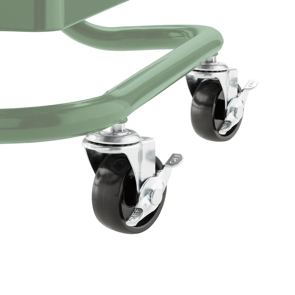Sage Green 3-Tier Rolling Cart | The Container Store