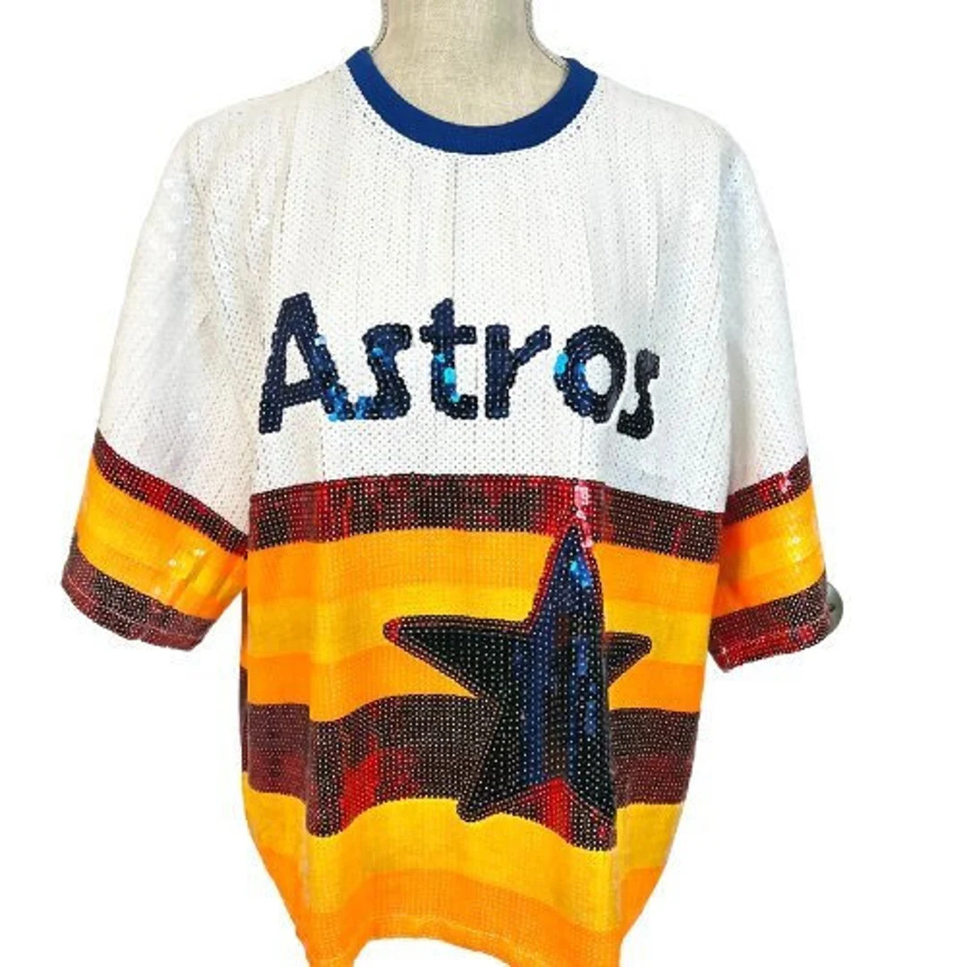 Sequin Baseball Jersey T-shirt Top - Etsy | Etsy (US)