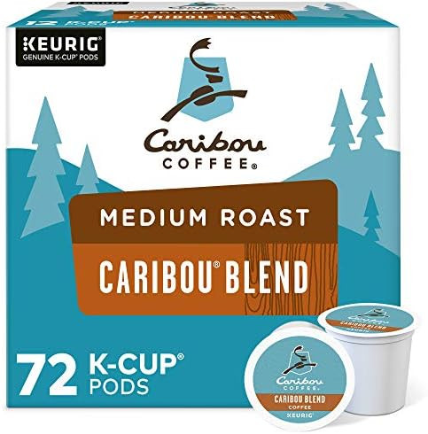 Caribou Coffee Caribou Blend, Single-Serve Keurig K-Cup Pods, Medium Roast Coffee, 72 Count | Amazon (US)