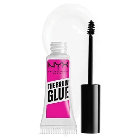 0.17 oz NYX The Brow Glue Instant Brow Styler Cosmetics Makeup - Pack of 2 w/ SLEEKSHOP Teasing Comb | Walmart (US)