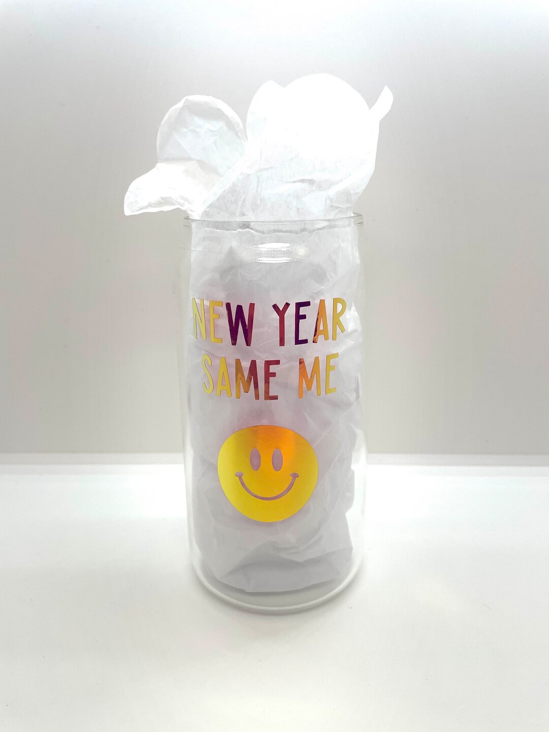 New Year SAME ME - Glass Cup - Cup With Lid and Straw - 2023 | Etsy (US)