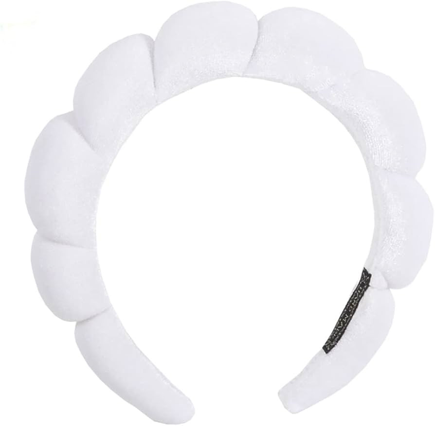 Ycfish Puffy Makeup Headband Spa Headbands for Women Sponge & Terry Towel Cloth Fabric Cute Skinc... | Amazon (UK)