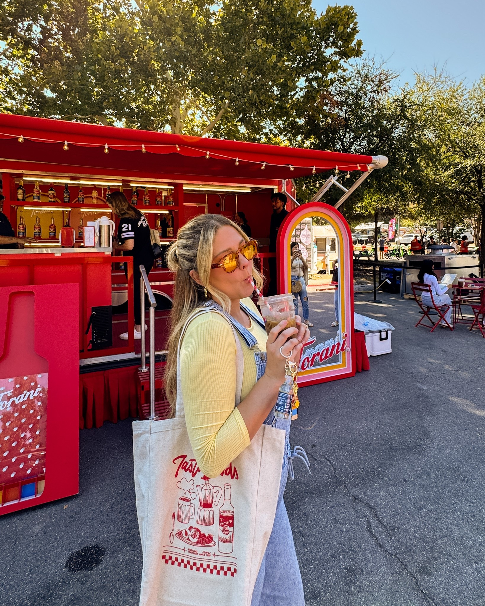 Casual look for the Torani pop up for ACL wk 2 !!! 

#casualoutfits #overallsoutfit #popupevents #atx #austintxevents

#LTKFindsUnder100 #LTKSaleAlert #LTKTravel