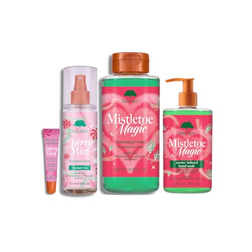 Tree Hut Holiday Hydration & Glow Gift Set, Nourishing & Refreshing Self-Care with Shea Butter, Peppermint & Spiced Woods, Hydrate, Soften & Scent Skin, Limited Edition Holiday Gift Collection | Amazon (US)