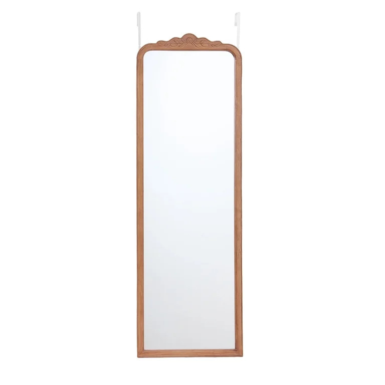 My Texas House Over-the-Door Full-Length Mirror with Floral Carved Wood Frame, 16 x 48 in | Walmart (US)