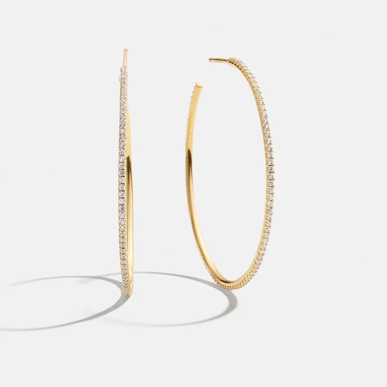 Niata 18K Gold Earrings - 40MM | BaubleBar