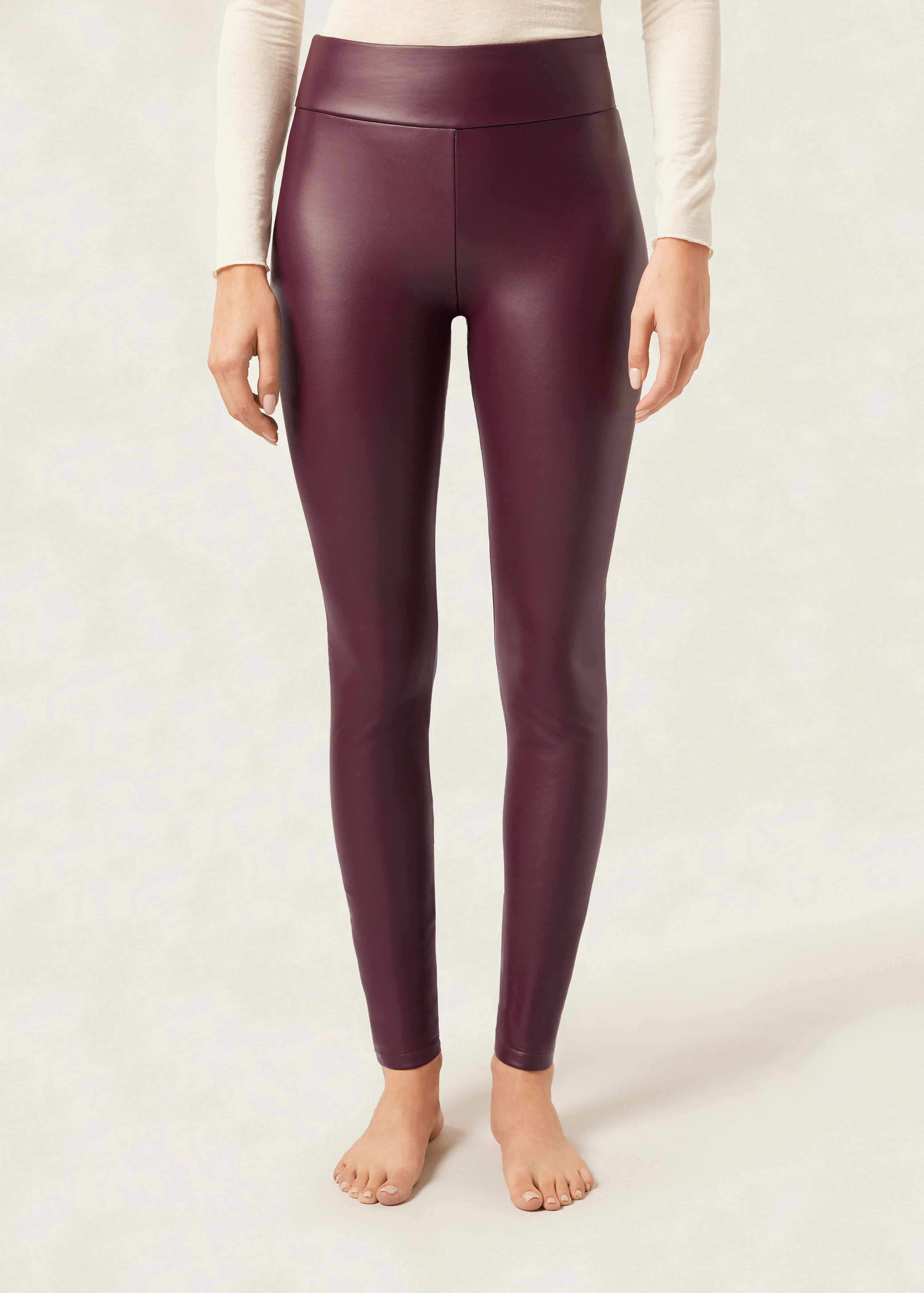 Thermal Leather Effect Leggings | Calzedonia US