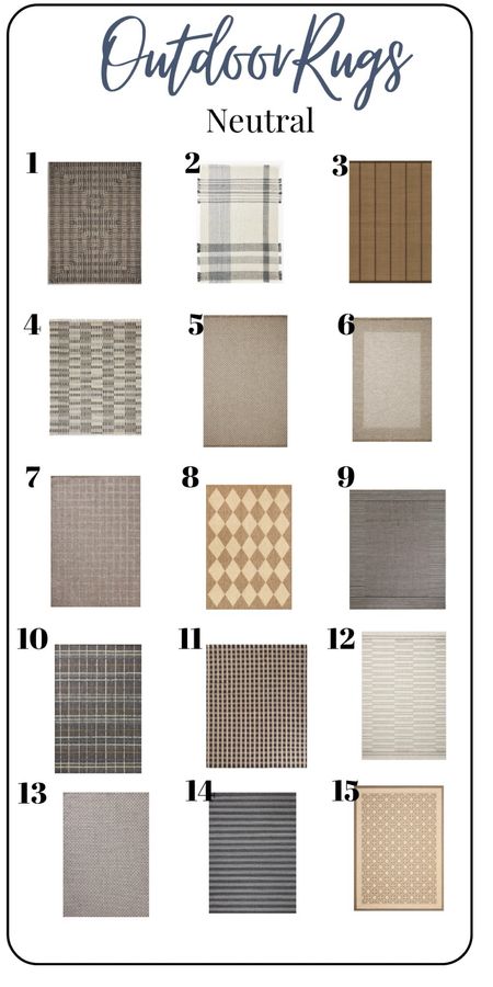 Neutral outdoor rugs 

#LTKSeasonal #LTKhome