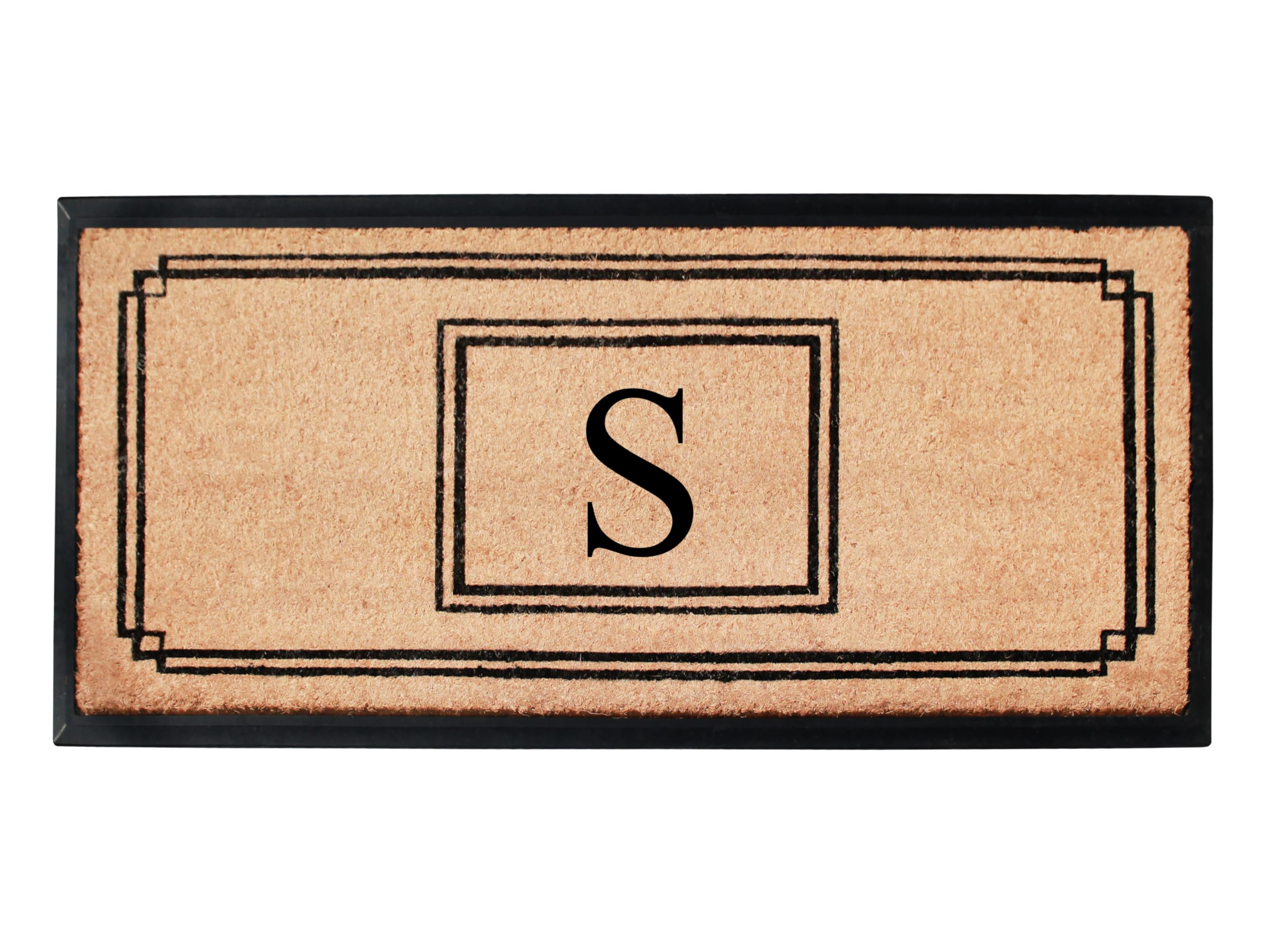 A1HC Natural Coir Monogrammed Doormat for Outdoor Entrance, Heavy Duty, Low Profile, Anti-Shed Tr... | Amazon (US)
