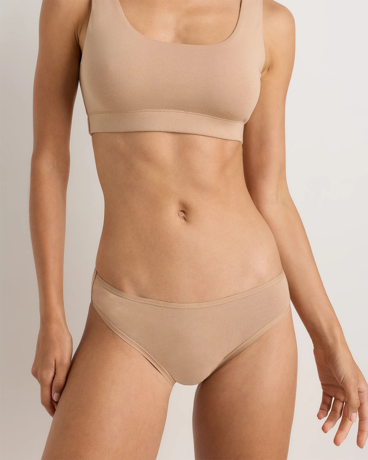 Quince | Women's Bikini in Soft White, Size Large, Organic Cotton | Quince