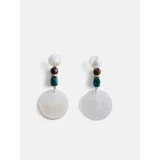 Scoop Women's Gold Tone Beaded Shell Earrings, 1 Pair | Walmart (US)