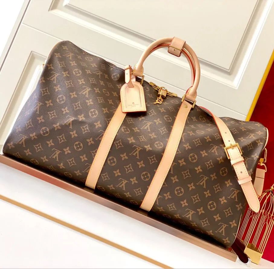 Louis Vuitton Keepall Duffel Luggage Bags Travel Men Women 45 50 55 Designer Duffle Luxury Fashio... | DHGate