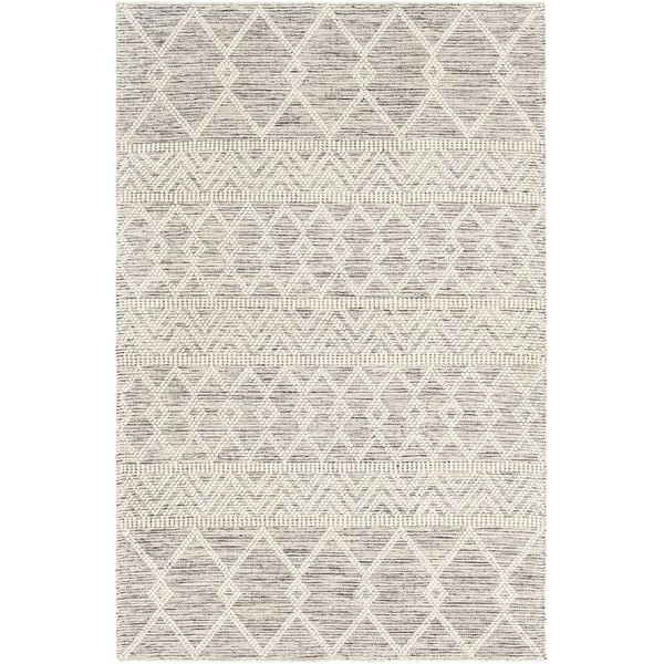 Hygge 23579 Charcoal/White (HYG-2305) Wool Handwoven Area Rug | Rugs Direct