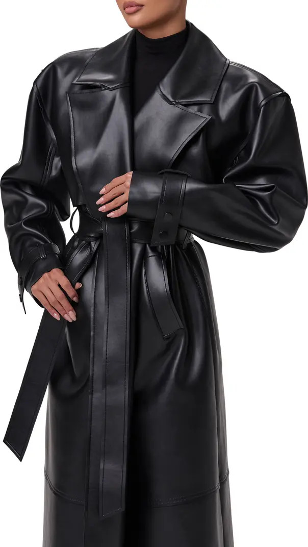 Faux Leather Trench Coat | Nordstrom