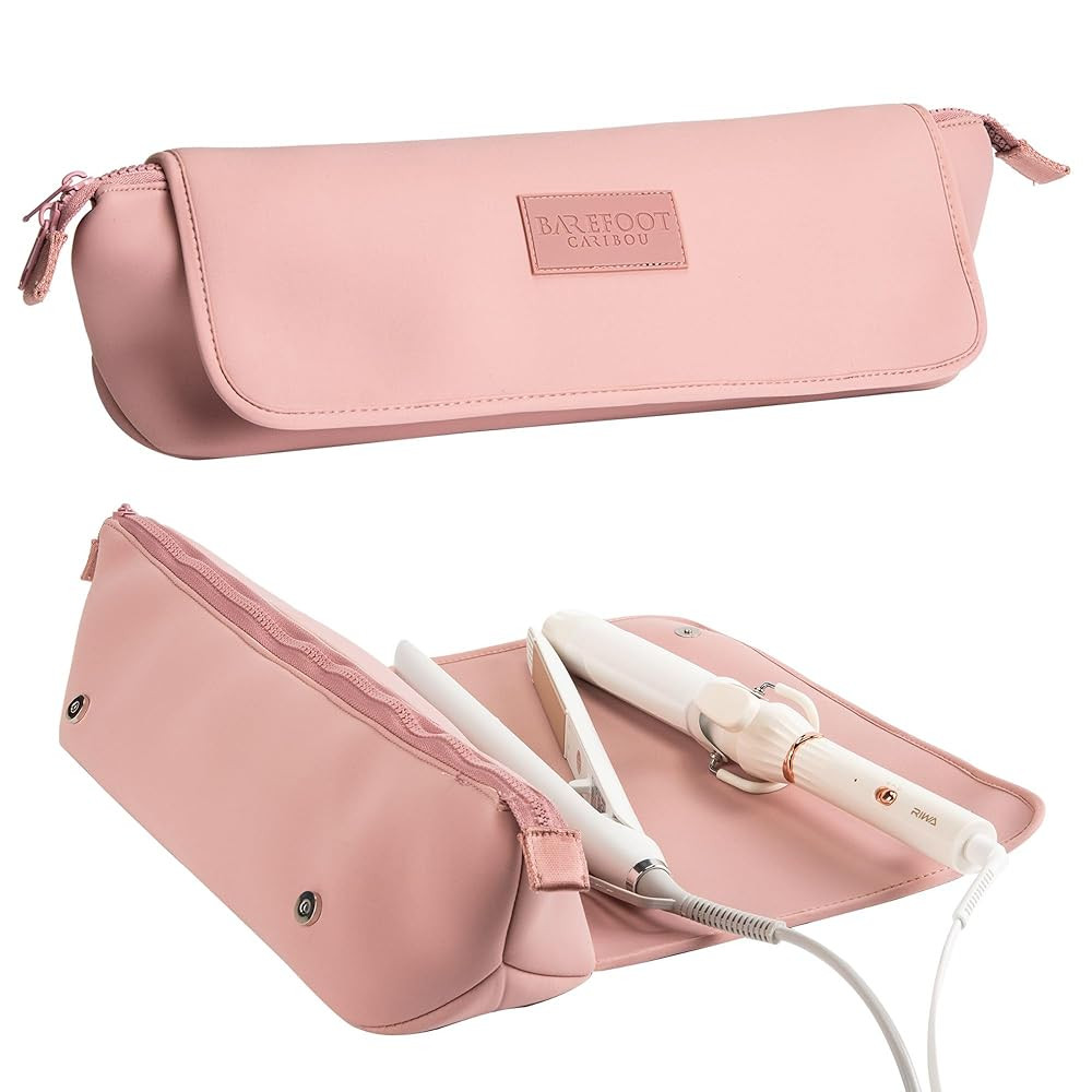Hair Tools Travel Bag and Heat Resistant Mat for Flat Irons, Straighteners, Curling Iron, and Hai... | Amazon (US)