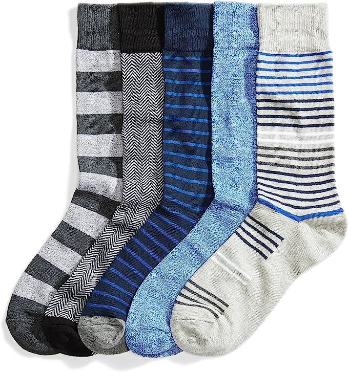 Goodthreads Men's Patterned Socks, Pack of 5 | Amazon (US)