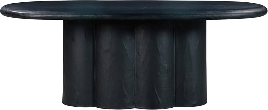 Tov Furniture Elika Black Faux Plaster Oval Dining Table | Amazon (US)