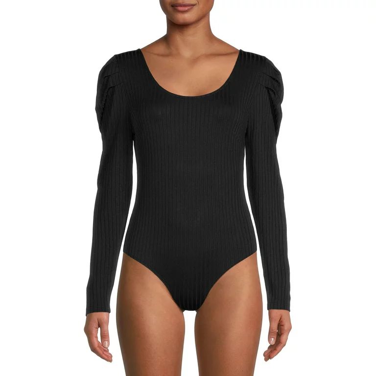 Time and Tru Women's Puff Sleeve Bodysuit | Walmart (US)