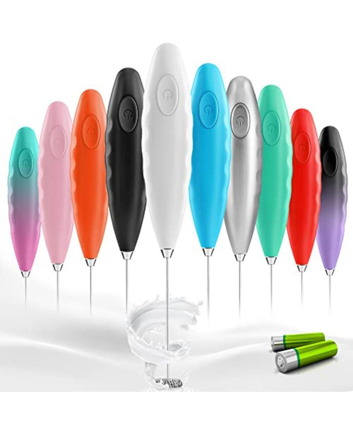 Milk Boss Milk Frother for Coffee With Batteries Included - Frosted white | Macy's