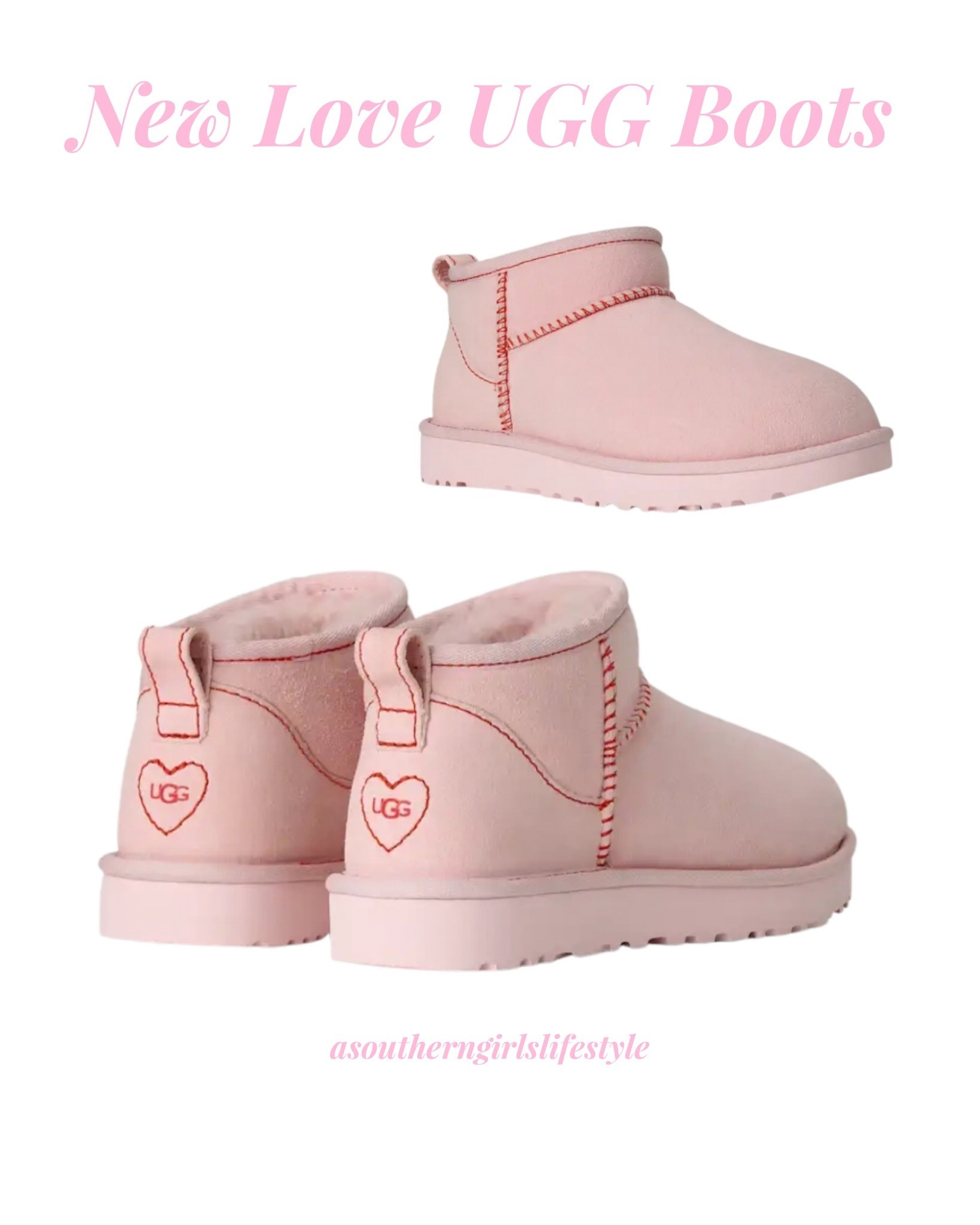I didn’t think UGG Boots could get any better! Wrong! The Pink. The Red-ish Threading & the Hearts .. 😍 Great gift idea for a Pink girl!

Come in Adult & Big Kid Sizes - Classic Ultra Mini Love '26

Winter Style. Valentine’s Day. 

#LTKValentine #LTKPetite #LTKSeasonal