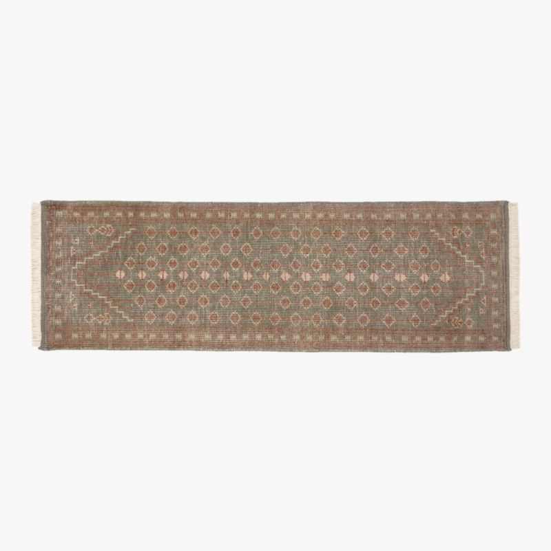 Inaz Modern Hand-Knotted Neutral Wool Runner Rug 2.5'x8' | CB2 | CB2