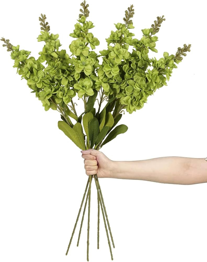 IPOPU Delphinium Artificial Flowers Snapdragon Flowers Green Flowers 6 PCS Antirrhinum Artificial... | Amazon (US)