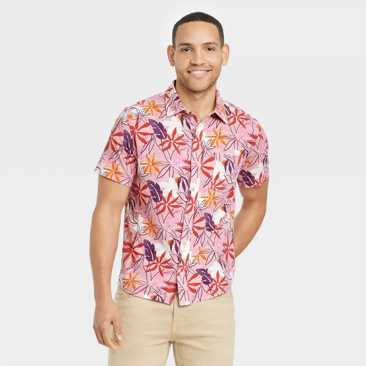 Men's Short Sleeve Knit Button-Down Shirt - Goodfellow & Co™ | Target