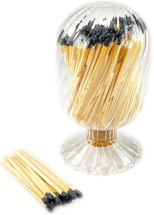 Helix Shaped Glass Matches Cloche | Includes Color Matches & Free Striker Strip!!! | Spiral Decor... | Amazon (US)