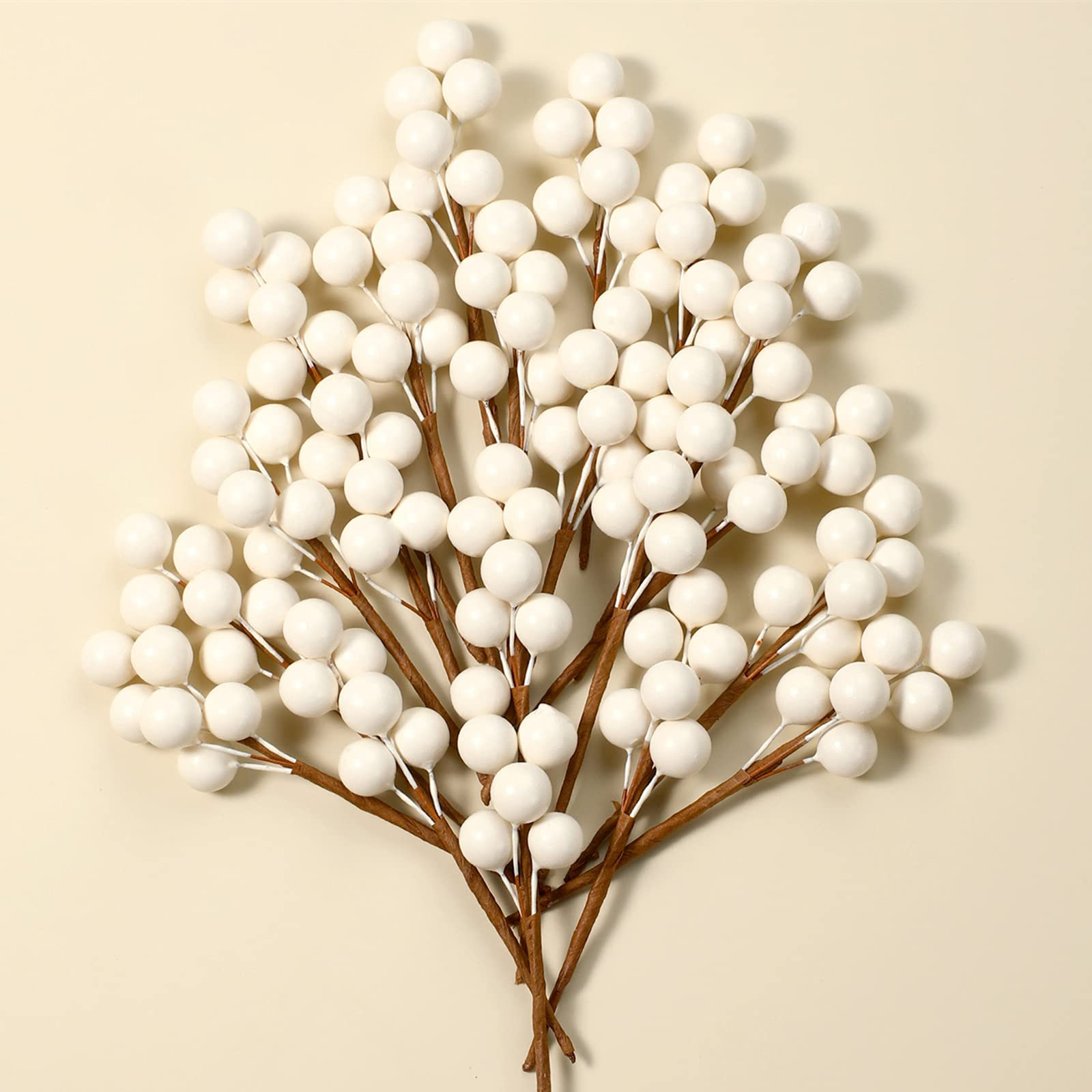 360 Pieces Artificial Holly Berries Christmas Winter Fake Berries Bunch Faux Cranberries Bunch on... | Amazon (US)