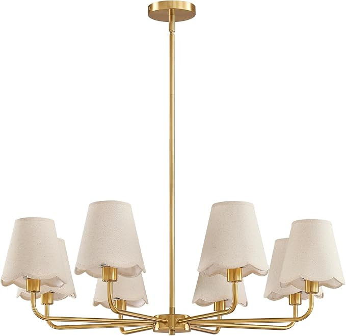 Modern Gold Chandelier 8-Light Farmhouse Chandelier for Dining Room Industrial Dining Kitchen Lig... | Amazon (US)