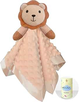 Lion Baby Security Blanket Loveys for Babies Girls, 16" Soft Baby Lovey Blanket, Baby Snuggle Stu... | Amazon (US)
