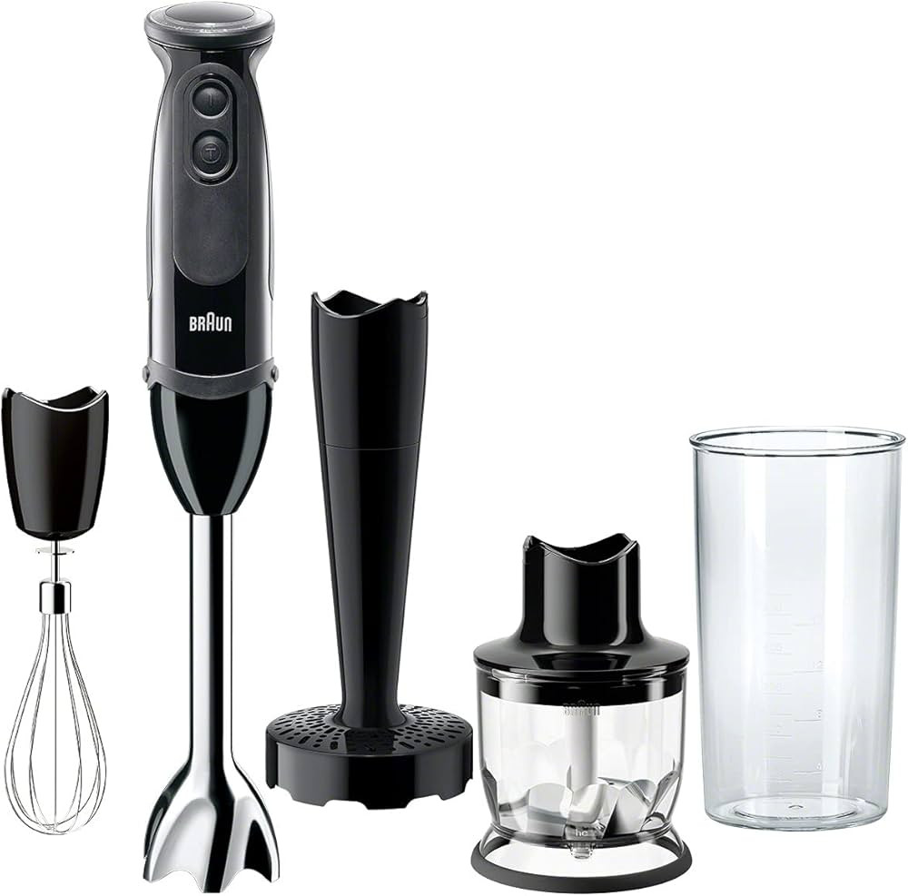 Braun Multiquick 5 Vario Hand Blender (SS Blending Shaft+1.5C Chopper+ Masher + Whisk+ Beaker), M... | Amazon (US)