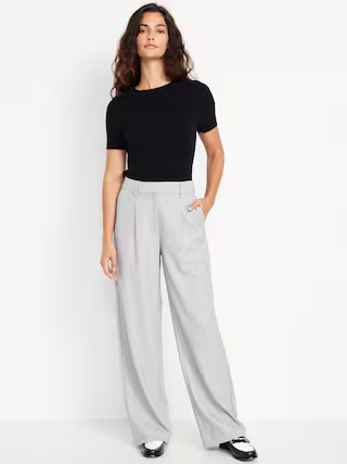 Extra High-Waisted Taylor Wide-Leg Trouser Pants | Old Navy (US)