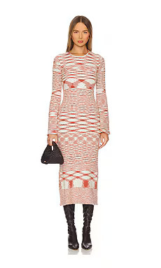SIMONMILLER Axon Knit Dress in Rust & Rice Flour Multi from Revolve.com | Revolve Clothing (Global)