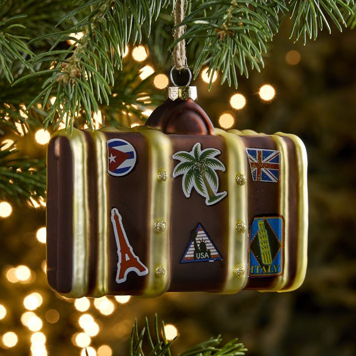 Glass Suitcase Ornament | West Elm (US)