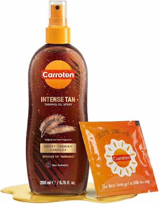 Carroten Intensive Tanning Oil Spray | Browning Oil Tan Accelerator | Vitamin E with Carrot & Coc... | Amazon (US)
