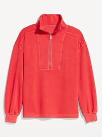 Oversized Half-Zip Tunic for Women | Old Navy (US)